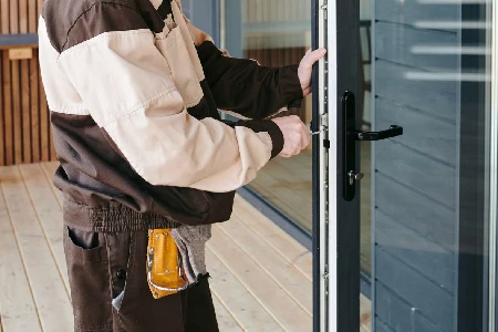 Cleaning And Polishing Glass Door Installation in Boca Raton